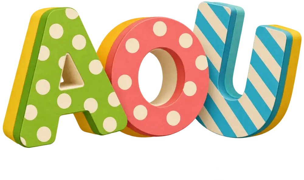 Chunky patterned paper letters