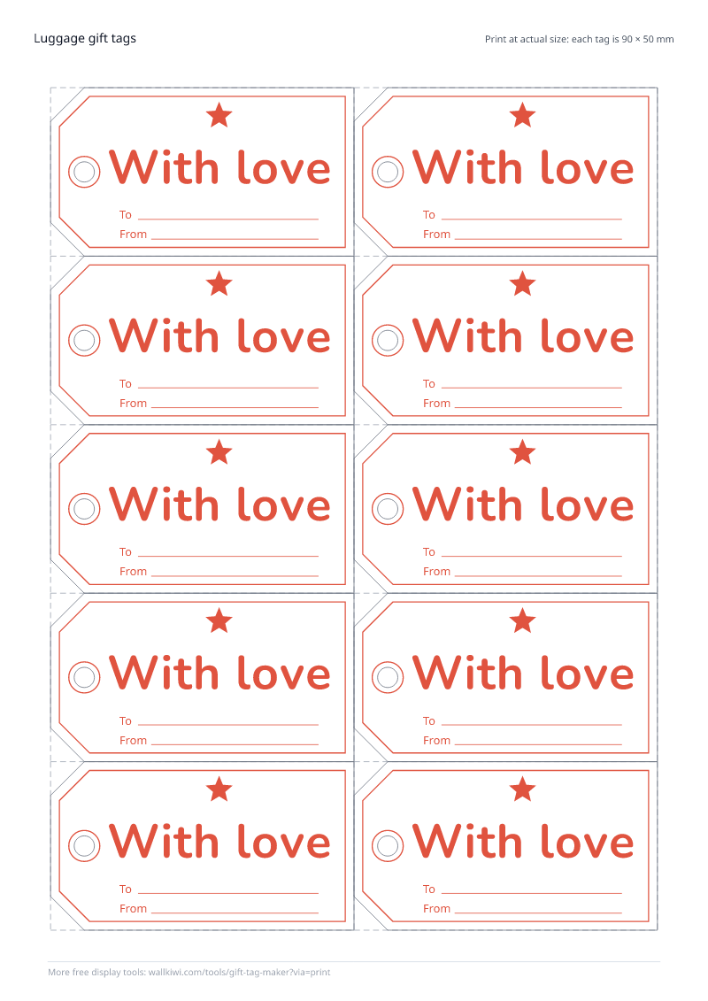 Gift tag maker